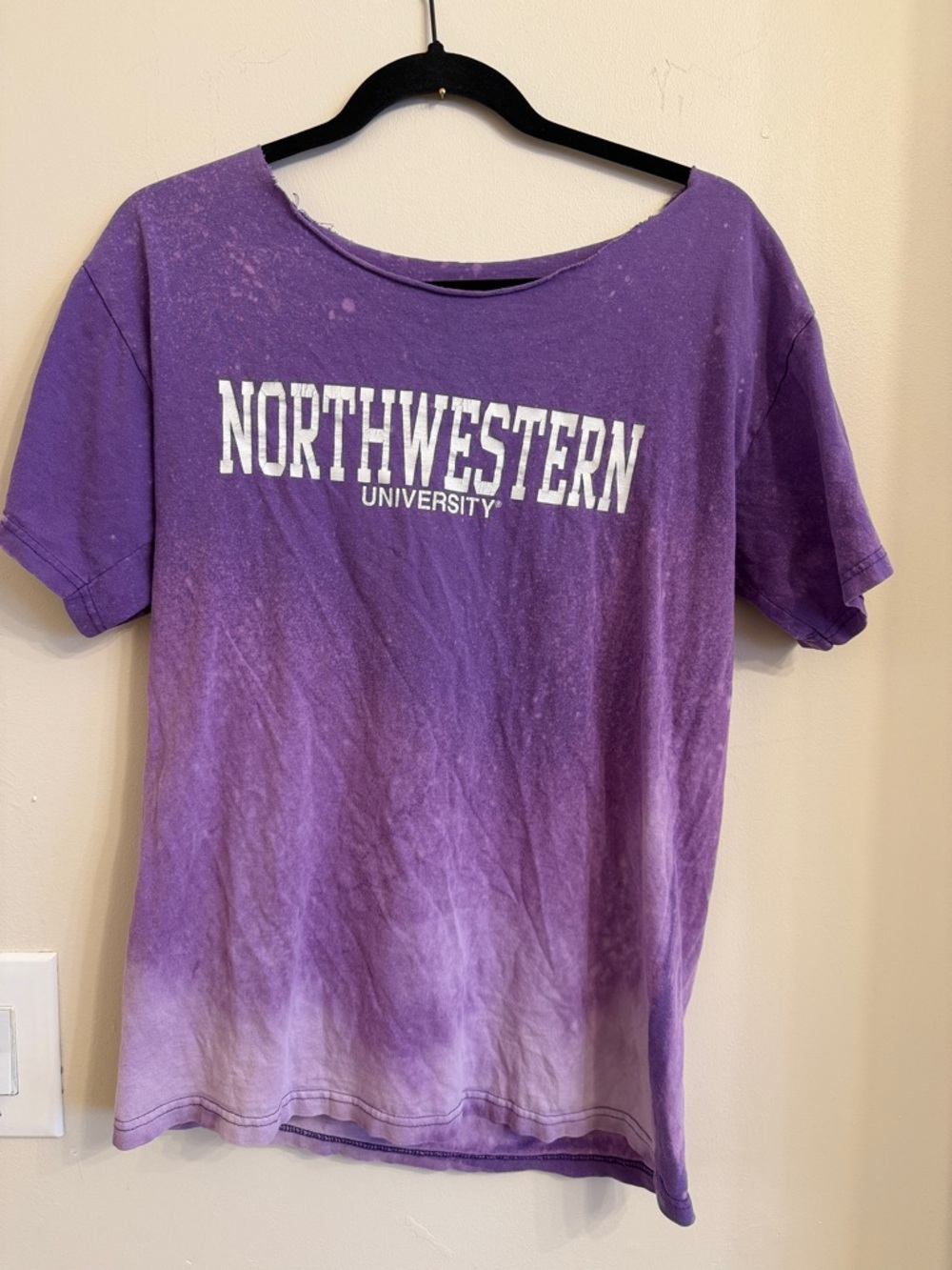 Vintage Purple dyed Ombre Northwestern University Tee